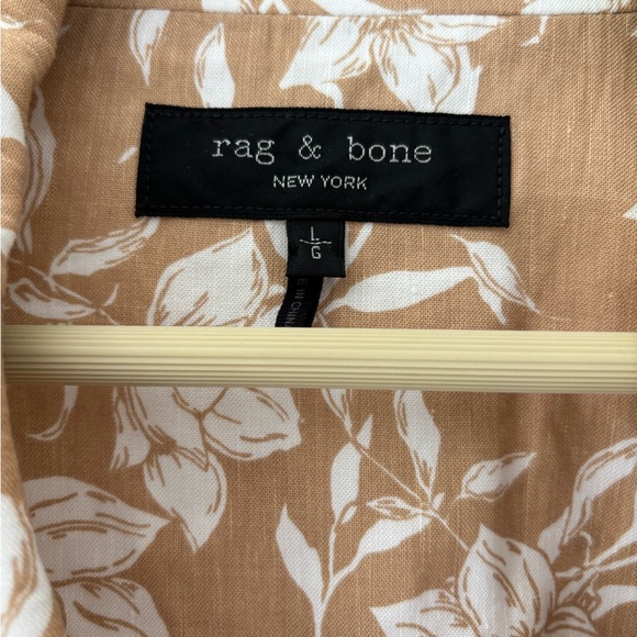 rag & bone Jackets & Blazers - Rag & Bone Tan and White Floral Shirt